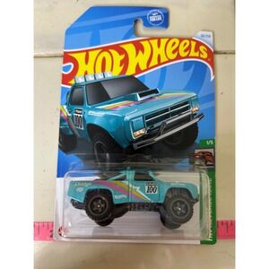 Hot Wheels 87 Dodge D100 HW Reverse‎ Rake Treasure Hunt Blue Toy Car